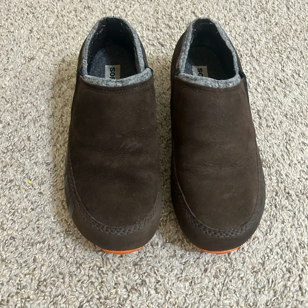 Sorel Fairbanks Arctic Slip-on Shoes Mens Size 8 Brown Leather Winter Waterproof